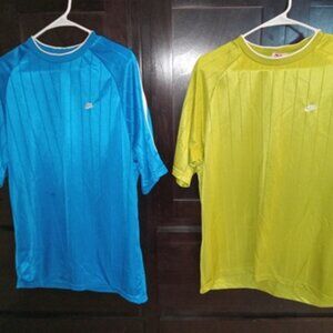 3 NIKE Men's shirts, Blue, Green, Navy, Size M